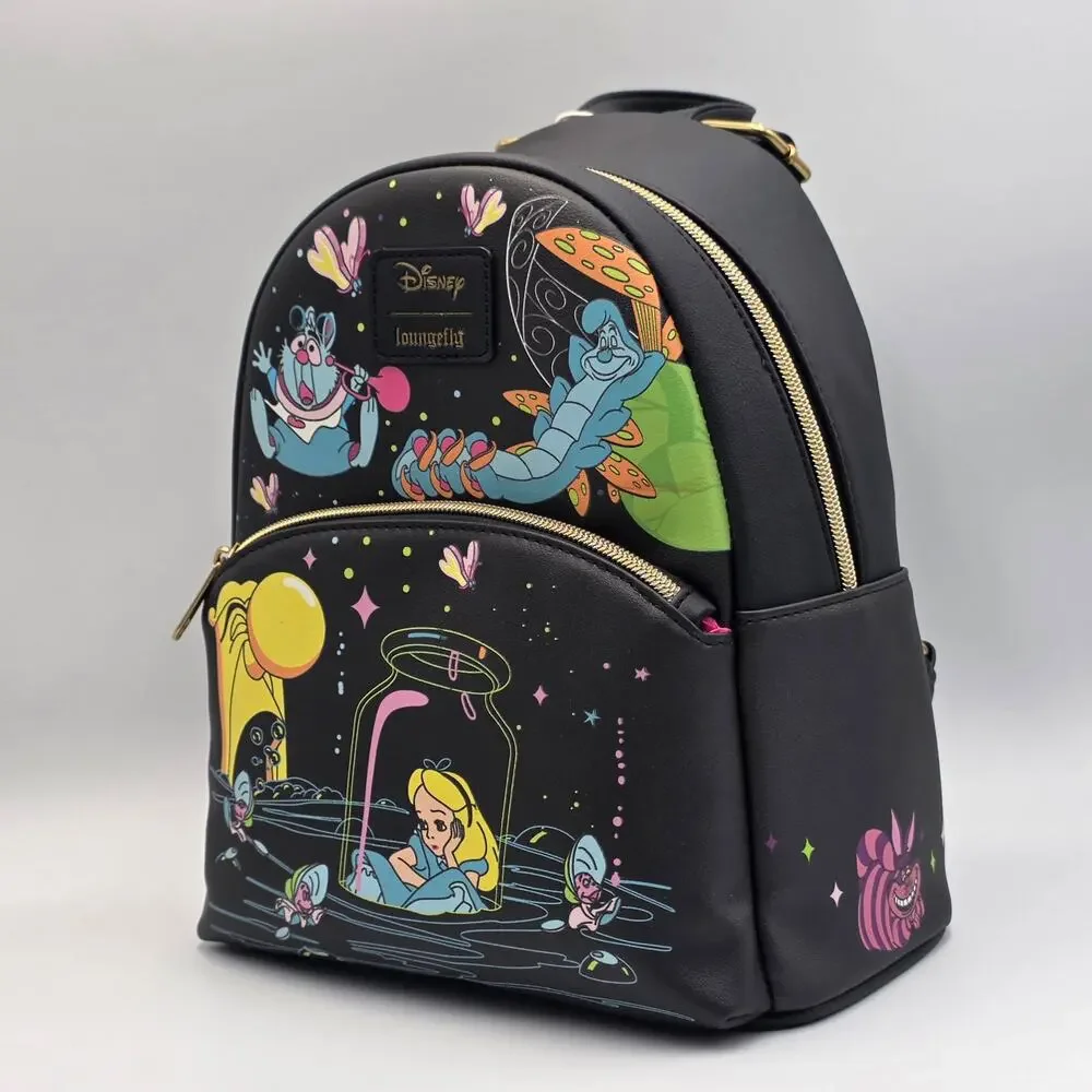 Loungefly Disney Alice In Wonderland Glow-In-The-Dark Characters Mini Backpack